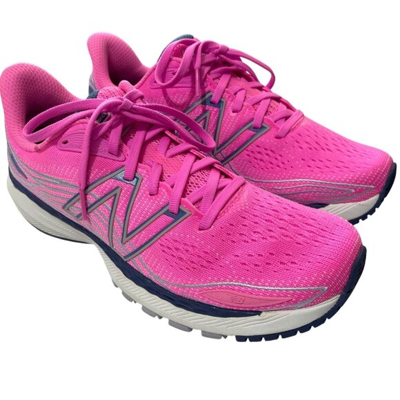 New Balance Running Shoes 860 V12 Pink Blue Sneakers W860E12 Foam Womens Size 9 - Picture 1 of 10